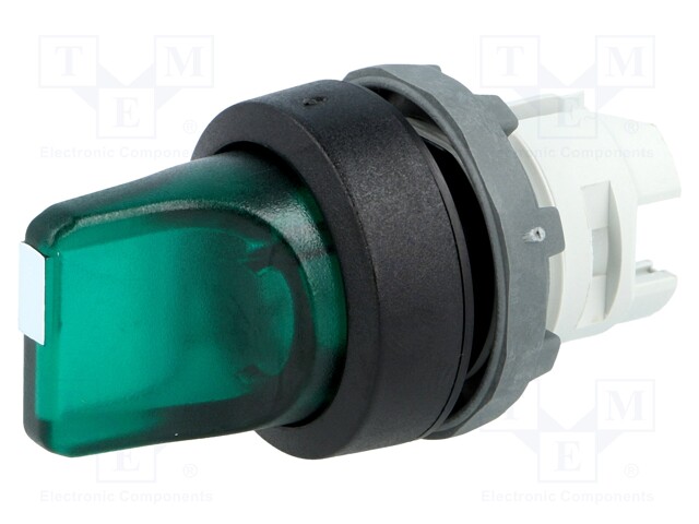 Switch: rotary; Stabl.pos: 2; 22mm; green; Illumin: MLB-1; IP66