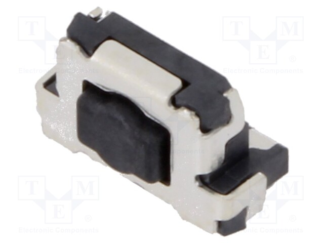 Microswitch TACT; SPST; Pos: 2; 0.05A/12VDC; SMD; none; 1.18N; black