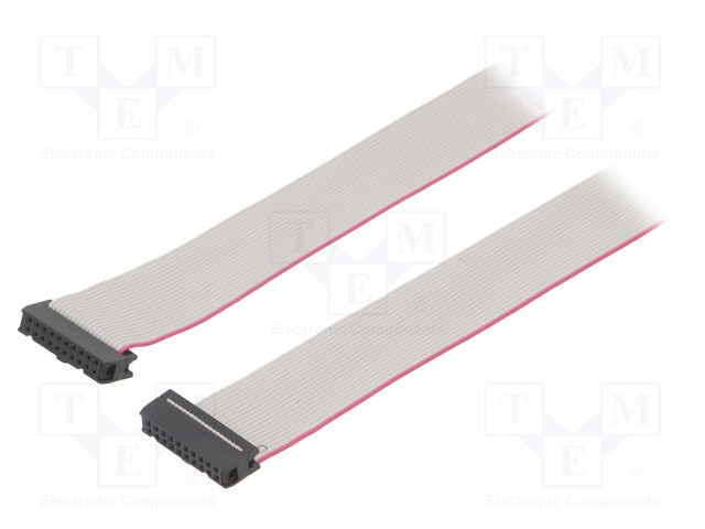 Ribbon cable with IDC connectors; 20x28AWG; Cable ph: 1.27mm