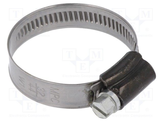 Worm gear clamp; W: 9mm; Clamping: 32÷44mm; steel; Man.series: ST