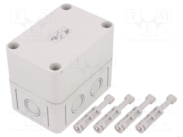 Enclosure: multipurpose; X: 65mm; Y: 94mm; Z: 81mm; TK PC; grey; IP66