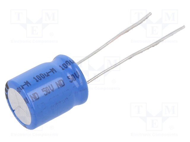 Electrolytic Capacitor, 100 µF, 50 V, 136 RVI Series, ± 20%, Radial Leaded, 4000 hours @ 105°C