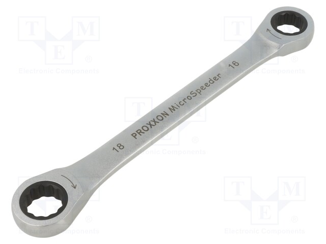 Wrench; box,with ratchet; 16mm,18mm; Speeder