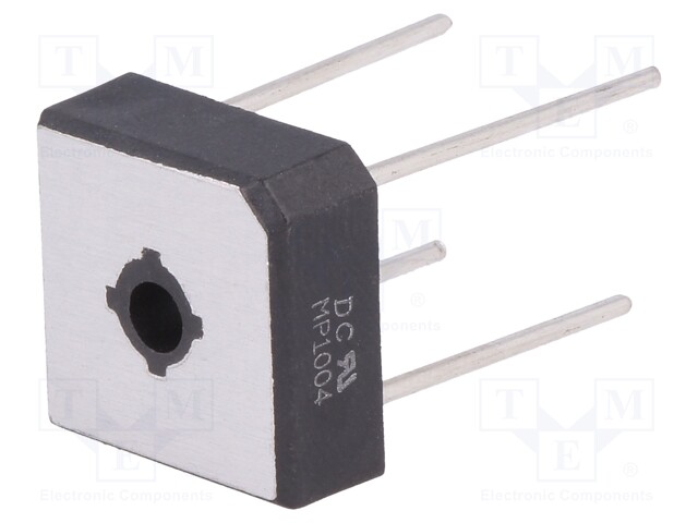 Single-phase bridge rectifier; Urmax: 400V; If: 10A; Ifsm: 240A