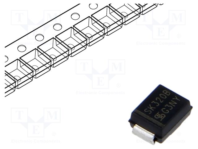 Diode: Schottky rectifying; SMD; 200V; 3A; SMB; reel,tape