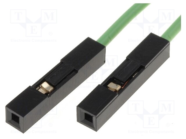 Connection cable; PIN: 1; 250mm; Colour: green; Pcs: 10