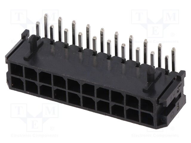 Socket; wire-board; male; 3mm; PIN: 20; THT; on PCBs,PCB snap; 5A