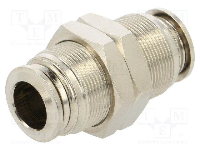 Push-in fitting; bulkhead,straight,inline splice; M22x1; 12mm