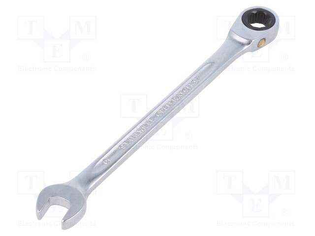 Wrench; combination spanner; 9mm; chromium plated steel; L: 150mm