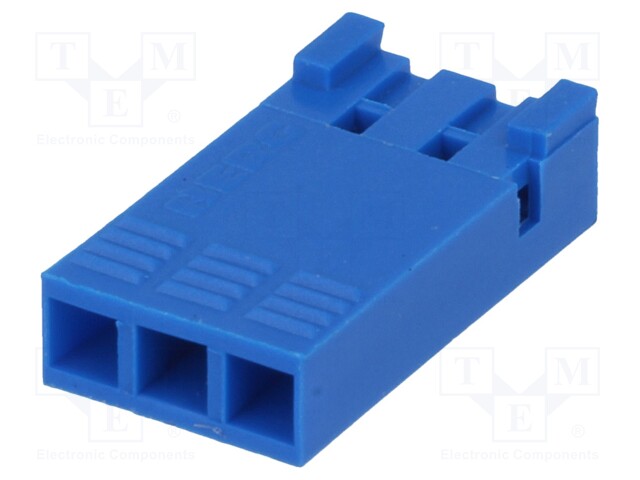 Plug; wire-board; female; PIN: 3; w/o contacts; 2.54mm; for cable