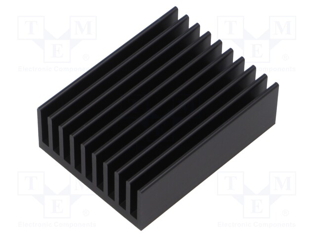 Heatsink: extruded; grilled; black; L: 50mm; W: 38.1mm; H: 16.5mm