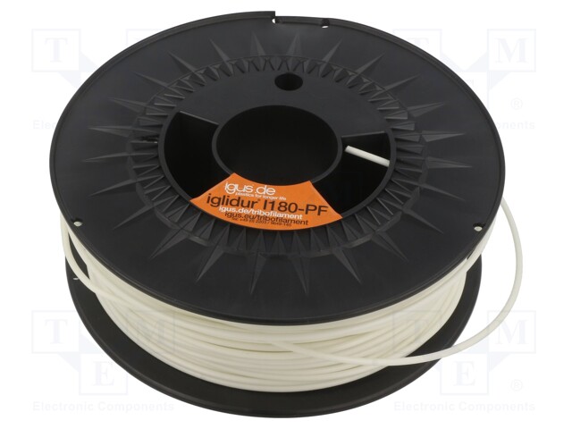 Filament: iglidur® I180-PF; for printing bearings; 3mm; white