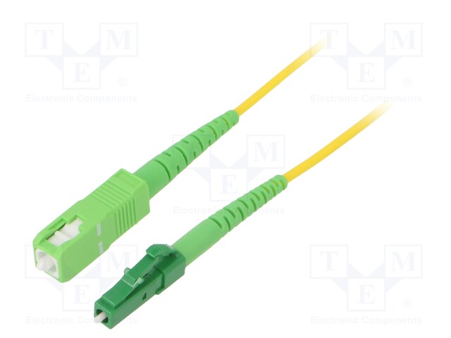Fiber patch cord; OS2; LC/APC,SC/APC; 20m; LSZH; yellow
