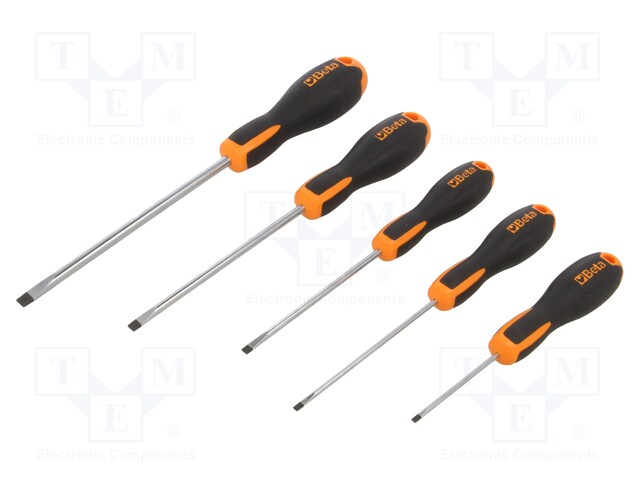 Kit: screwdrivers; Pcs: 5; slot