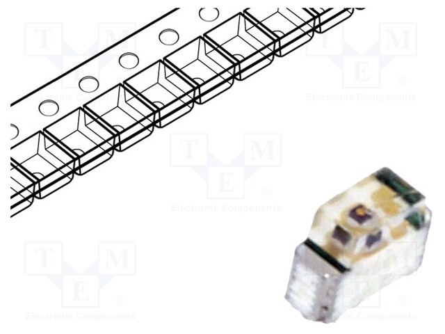 LED; SMD; 0604; red; 18÷54mcd; 1.6x1.15x0.6mm; 130°; 2÷2.4V; 20mA