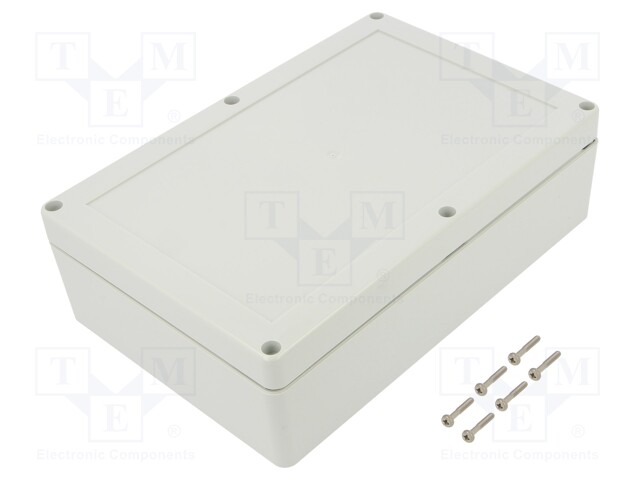 Enclosure: multipurpose; X: 140mm; Y: 210mm; Z: 60mm; ZP; light grey