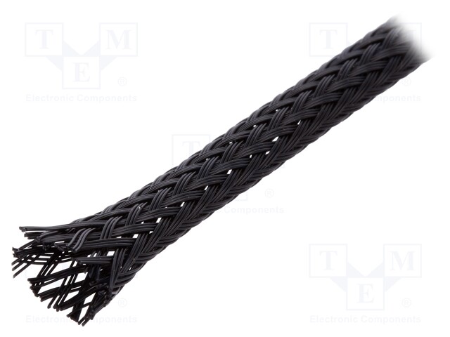 Polyester conduit; Braid diameter: 3÷10,nom.6mm; Len: 200m; black