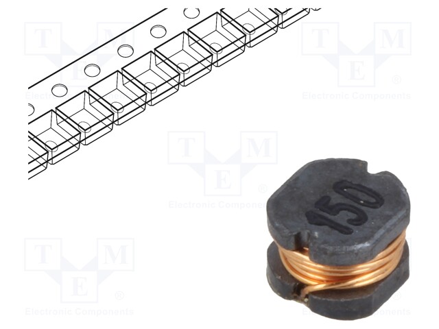 Inductor: wire; SMD; 15uH; 235mΩ; -40÷125°C; ±20%; 850mA