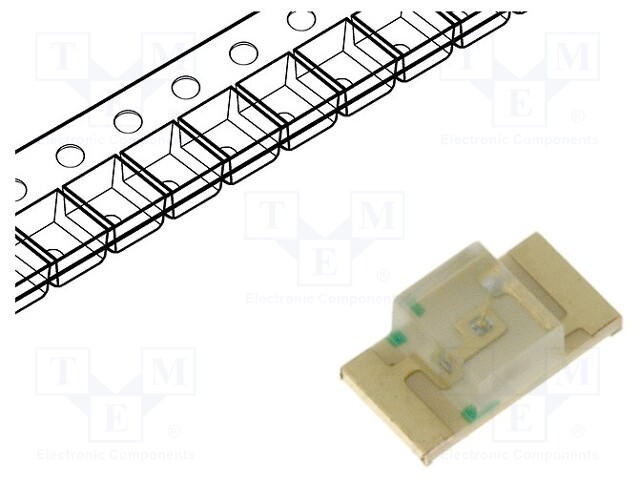 LED; SMD; 1206; blue; 18÷60mcd; 3.2x1.6x1.05mm; 120°; 3.2÷4V; 20mA