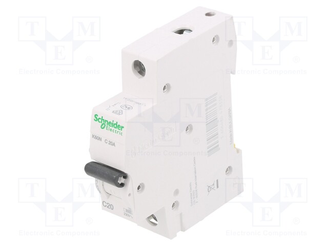 Circuit breaker; 230/400VAC; Inom: 20A; Poles: 1; DIN; Charact: C