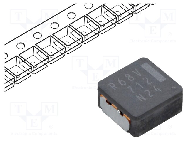 Inductor: wire; SMD; 680nH; 16.6A; 2.92mΩ; 8.5x8x4mm; ±20%