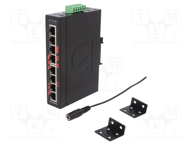 Industrial module: switch Ethernet; unmanaged; 12÷48VDC; RJ45; 5W