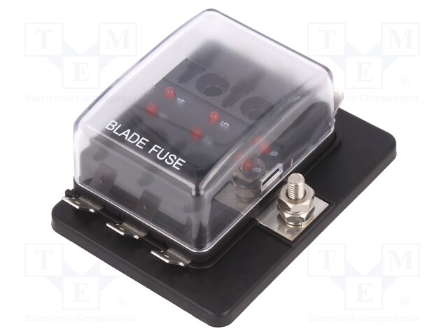 Fuse acces: fuse boxes; fuse: 19mm; 30A; screw; Body: black; UL94V-0