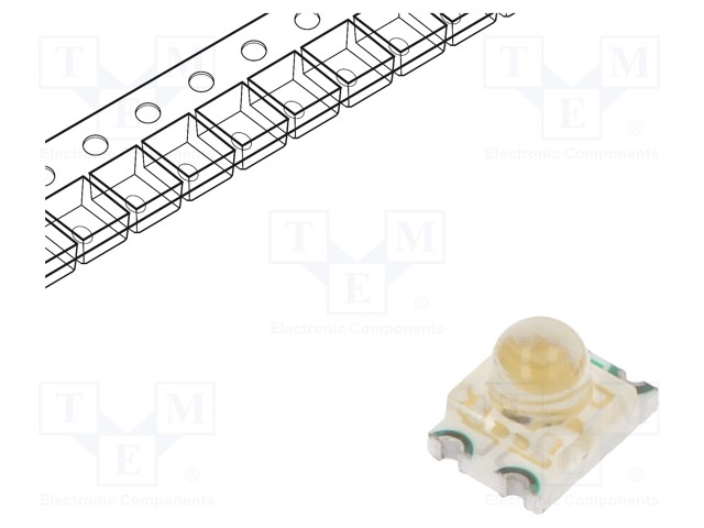 LED; SMD; 1210; yellow/green; 3.2x2.4x2.4mm; 20°; 2÷2.5/2.1÷2.5V