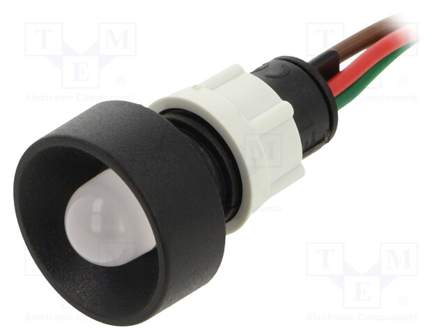 Indicator: LED; recessed; 24VDC; 24VAC; Cutout: Ø13mm; IP40; plastic