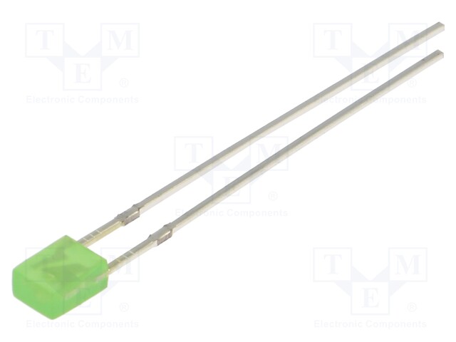 LED; rectangular; 3.2x3.2x4.15mm; green; 330÷500mcd; 100°; 20mA