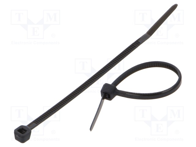 Cable tie; L: 60mm; W: 2.5mm; polyamide; 80N; black; Ømax: 12.6mm