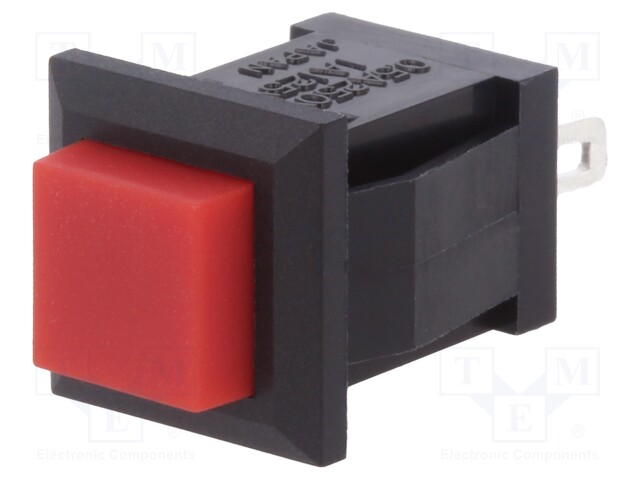 Switch: push-button; Pos: 2; SPST-NO; 0.5A/250VAC; red; none; 1.5kV