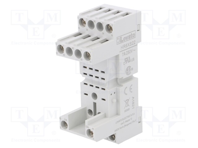 Socket; PIN: 5; 10A; 250VAC; Mounting: DIN; Series: HR10,HR20