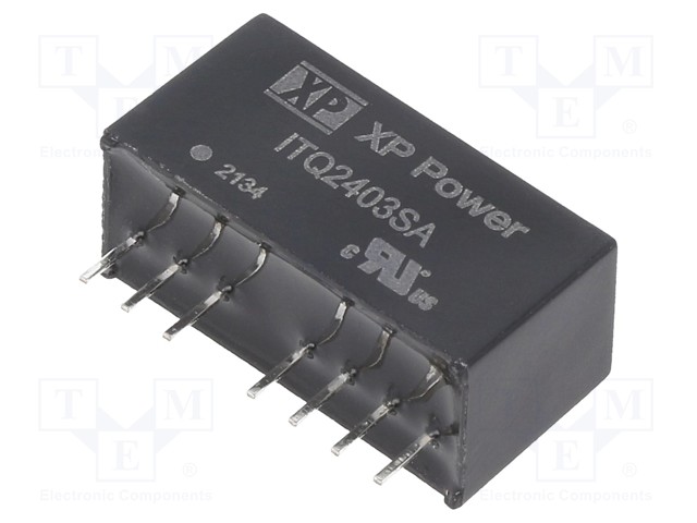 Isolated Board Mount DC/DC Converter, 1.5kV Isolation, ITE, 1 Output, 6 W, 3.3 V, 1.5 A