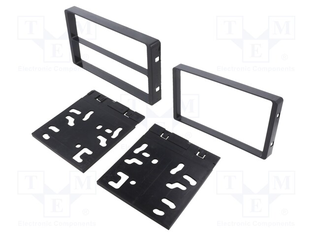 Radio mounting frame; Ford,Mazda,Mercury; 2 DIN; black