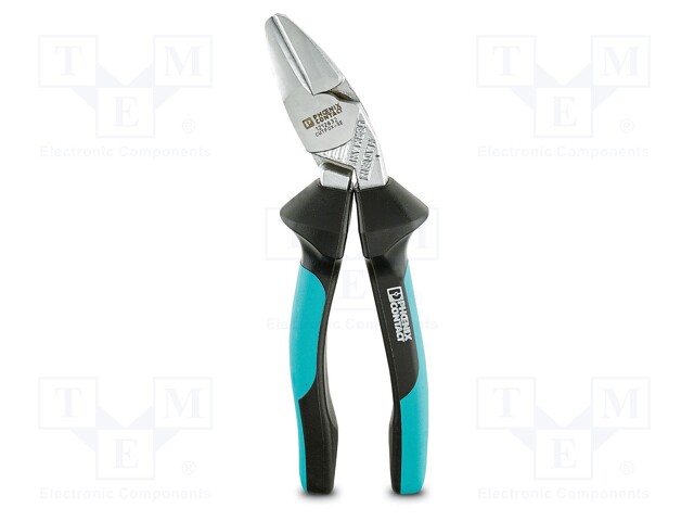 Pliers; side,cutting,curved; 180mm