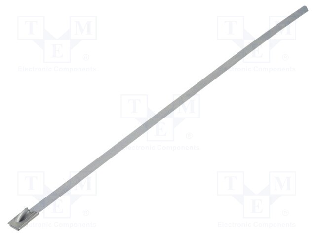 Cable tie; L: 200mm; W: 4.5mm; stainless steel; V: with ball lock