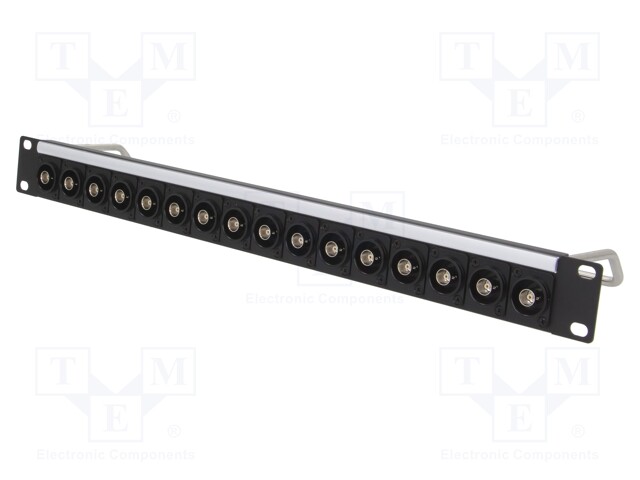 Coupler; patch panel; BNC socket,both sides; RACK; 75Ω; screw