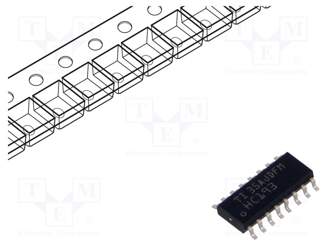 IC: digital; 4bit,binary up/down counter,synchronous; SMD; HC