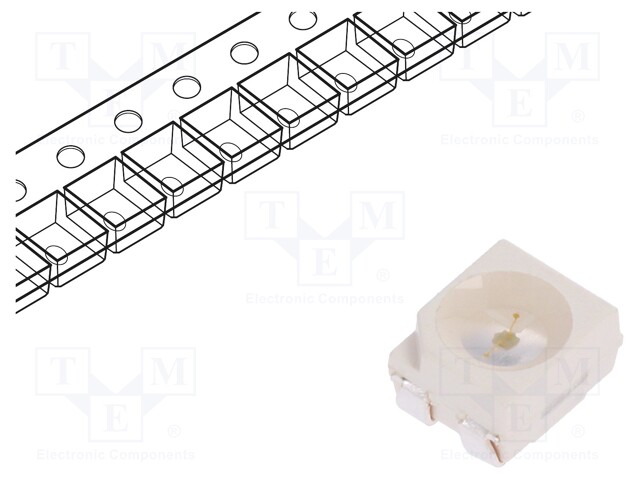 LED; SMD; 3528,PLCC4; green; 1120÷2800mcd; 3.5x2.8x1.9mm; 120°