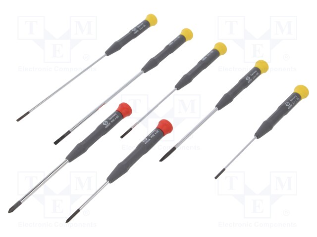 Screwdrivers; Pcs: 7; precision; Bit: Phillips,slot