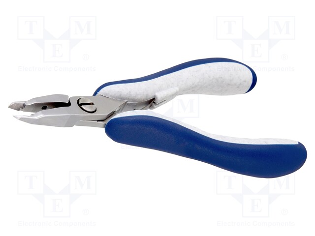 Pliers; side,cutting; ESD; blades curved  15°; Pliers len: 130mm