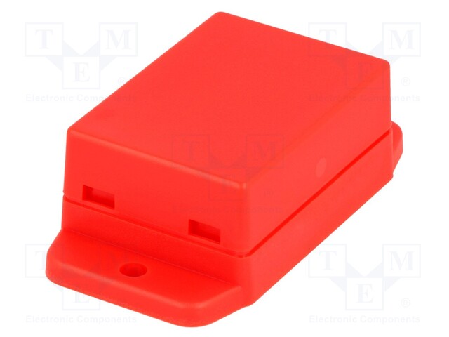 Enclosure: multipurpose; X: 35.4mm; Y: 50mm; Z: 22mm; ABS; red; UL94HB