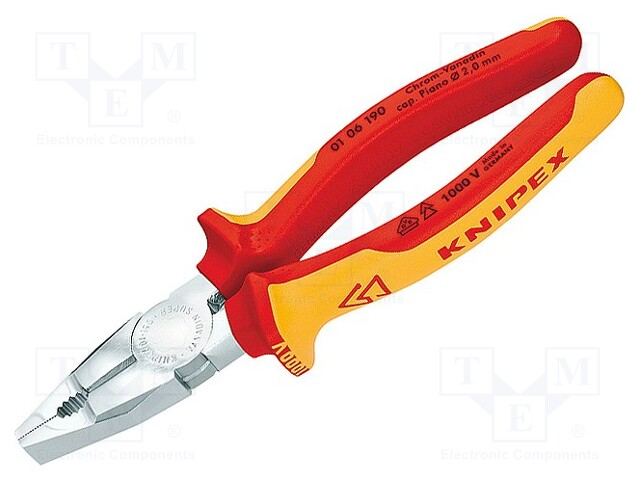 Pliers; insulated,universal; 190mm