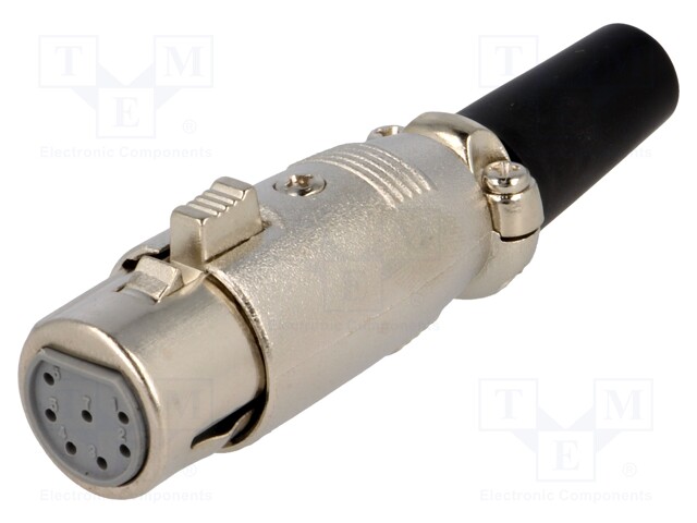 Plug; XLR; female; PIN: 7; straight; for cable