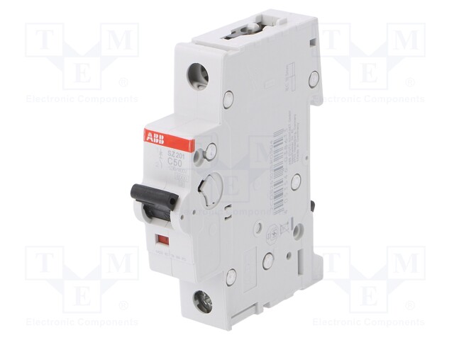 Circuit breaker; 230VAC; Inom: 50A; Poles: 1; DIN; Charact: C; 6kA