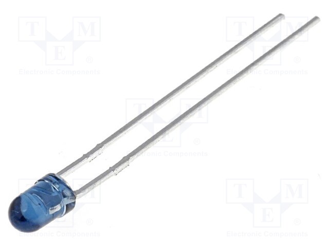 IR transmitter; 3mm; 880nm; transparent,blue; 7mW; 30°; THT