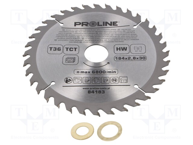 Circular saw; Ø: 184mm; Application: for wood; Features: hardened