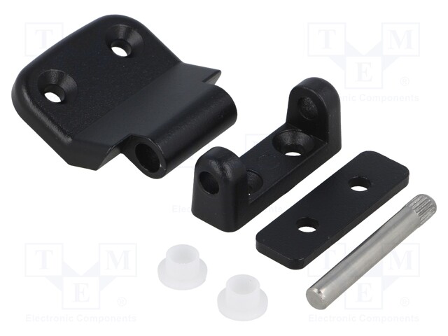 Hinge; Width: 48mm; zinc and aluminium alloy; black; H: 45mm