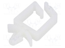 Snap handle; polyamide; natural; UL94V-2; Mounting hole: Ø4.8mm